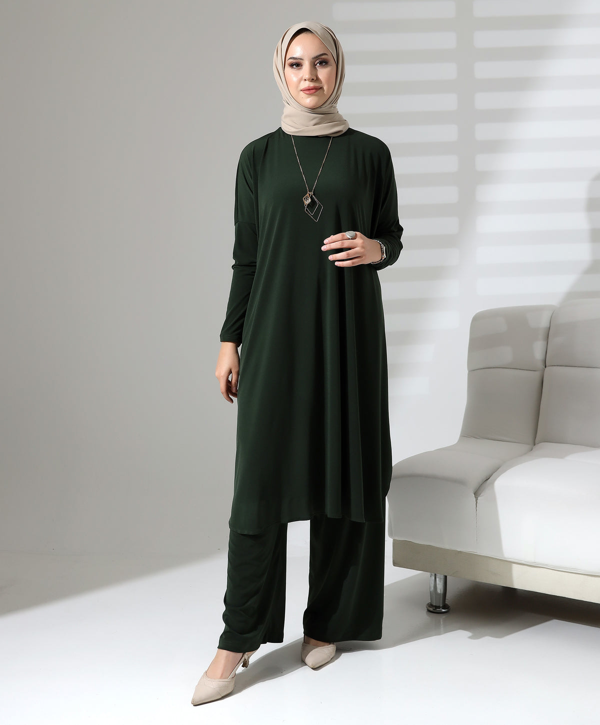 Salaş Kesim Sandy Giy Çık İkili Takım – Haki