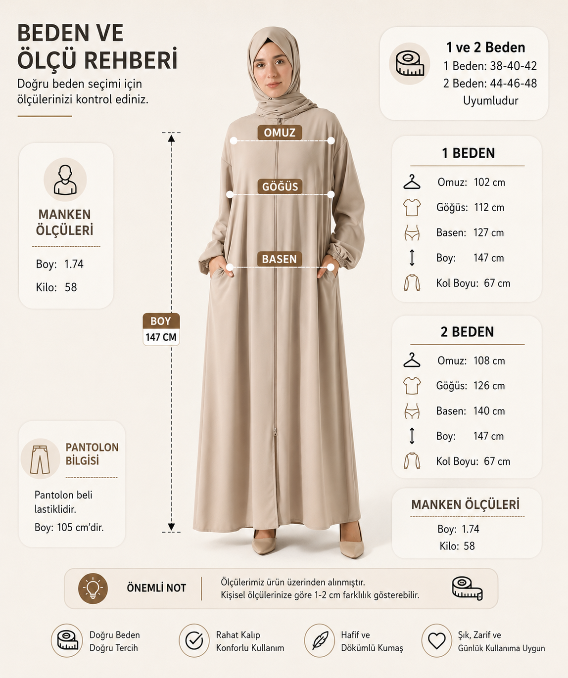 Luabe Şal ile Birleşik Mısır İpeği Cepli Kese Hediyeli Namaz Feracesi – Acı Kahve