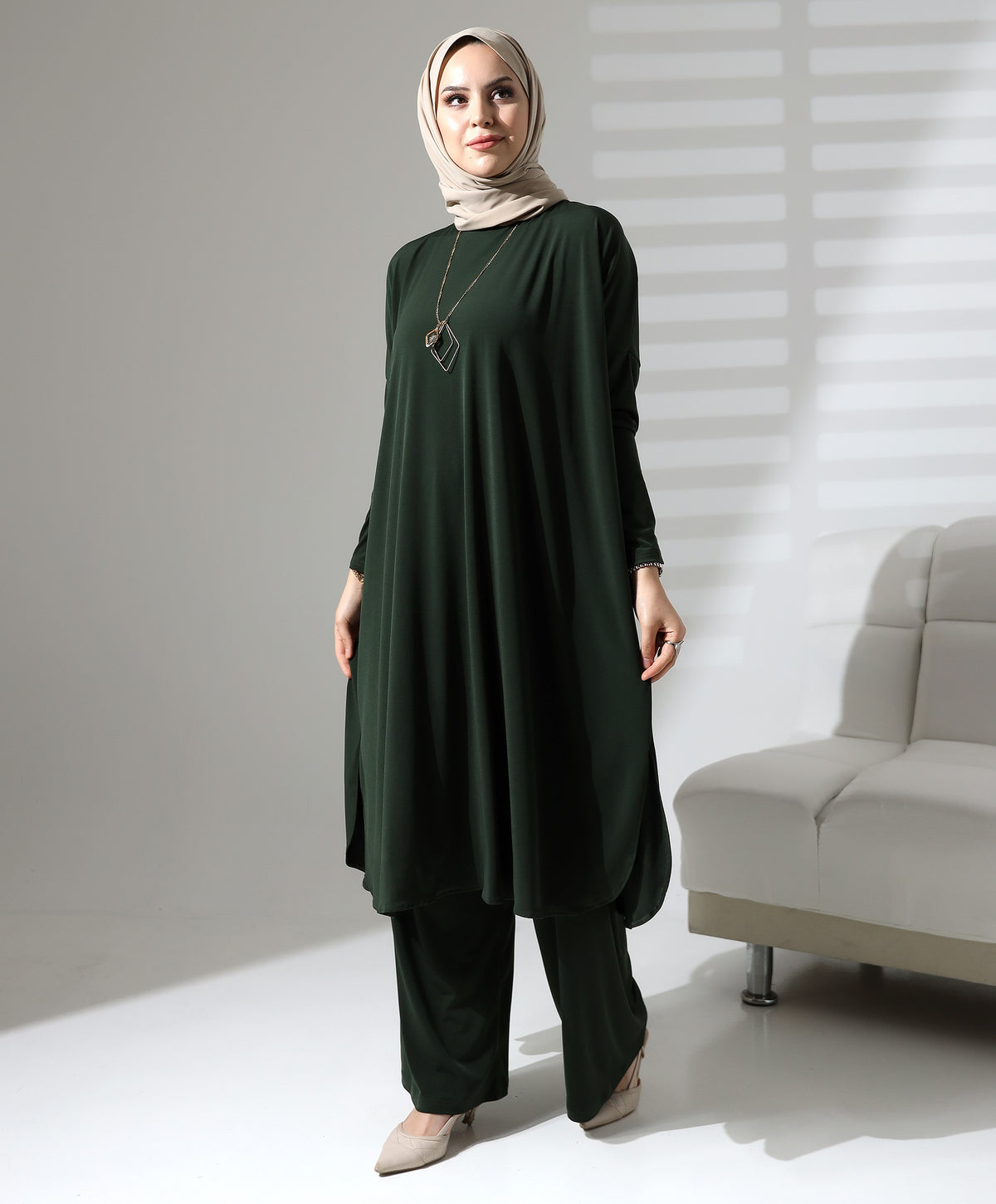 Salaş Kesim Sandy Giy Çık İkili Takım – Haki